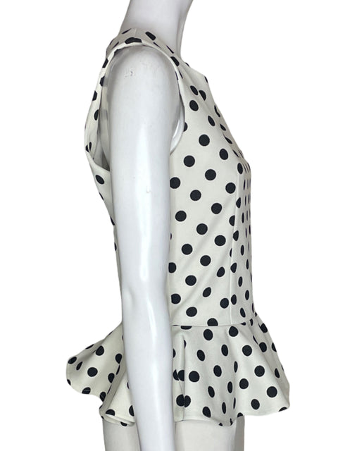 Blusa Padova Lunares Sin mangas Blanco - Talla M