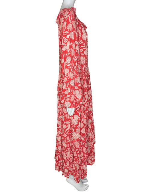 Vestido Universal Thread Estampado Ruchas Maxi Naranja - Talla XL
