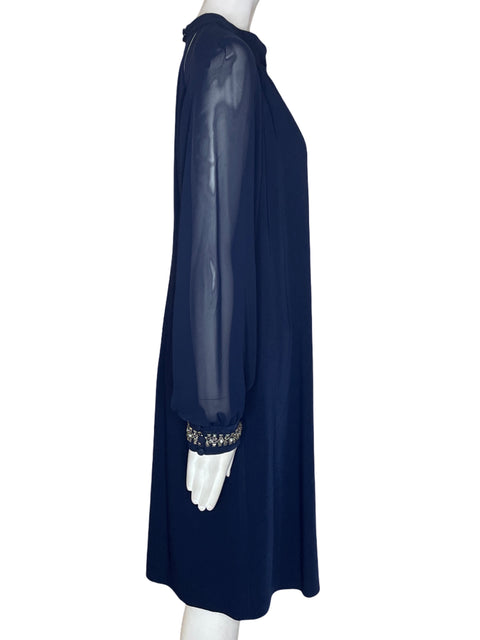 Vestido Slny Transparente Manga larga Suelto Azul - Talla 12