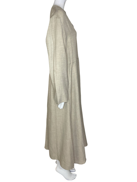 Vestido Emma & Michele Liso Cuello v Beige - Talla XL