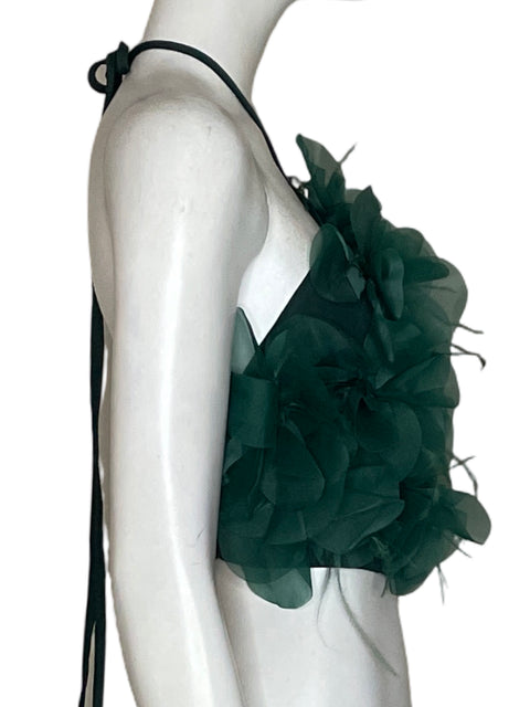 Top Nasty Gal Floral Verde - Talla 8