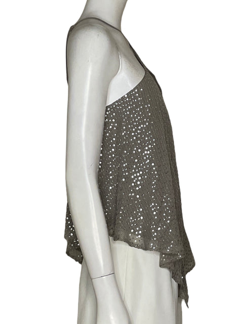 Blusa Zara Halter Gris - Talla M