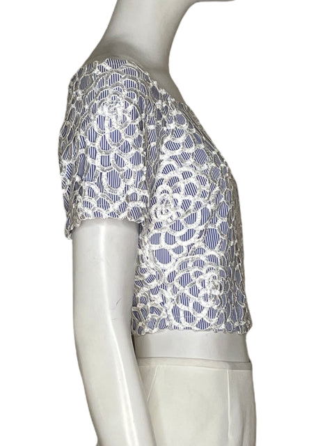 Top Lena Bordado Azul - Talla L