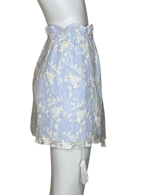 Short Do + Be Bordado Florales Azul - Talla M