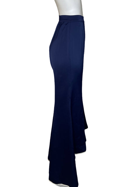 Pantalón Sugar + Lips Bota Ancha Satinado Azul - Talla S