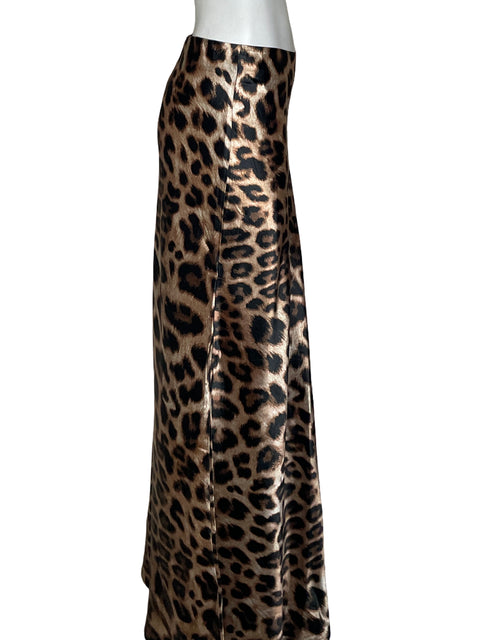 Falda Commense Estampado Animal Print Maxi Negro - Talla M
