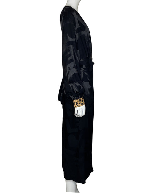 Vestido Never Fully Dressed Maxi Cruzado Negro - Talla 40