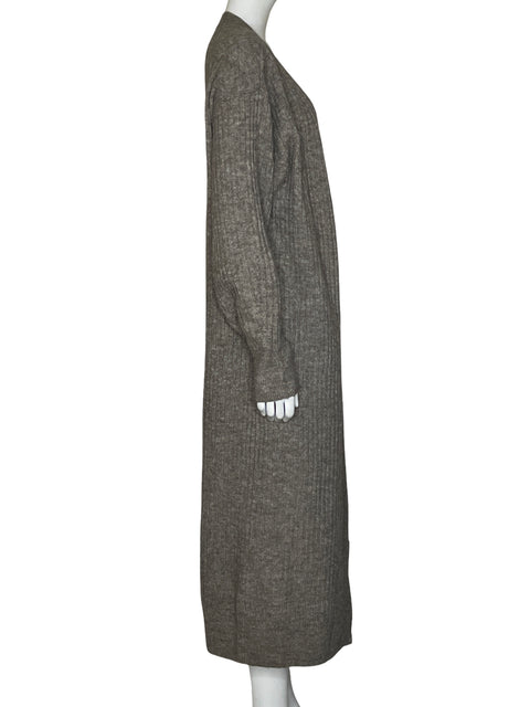 Abrigo H&m Cardigan Maxi Gris - Talla S