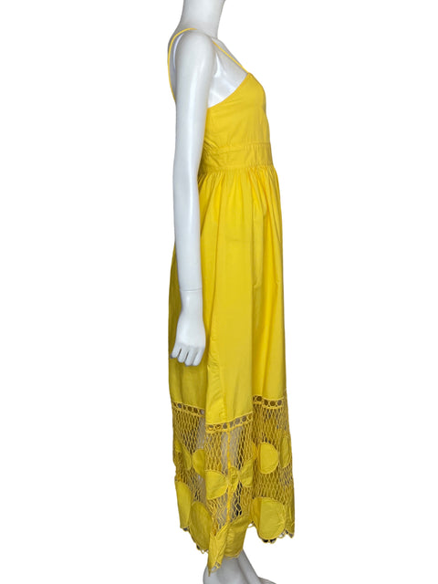 Vestido Mango Midi Tejido Amarillo - Talla 2