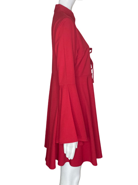 Vestido Pinky Soul Cuello v Amarrado Rojo - Talla L