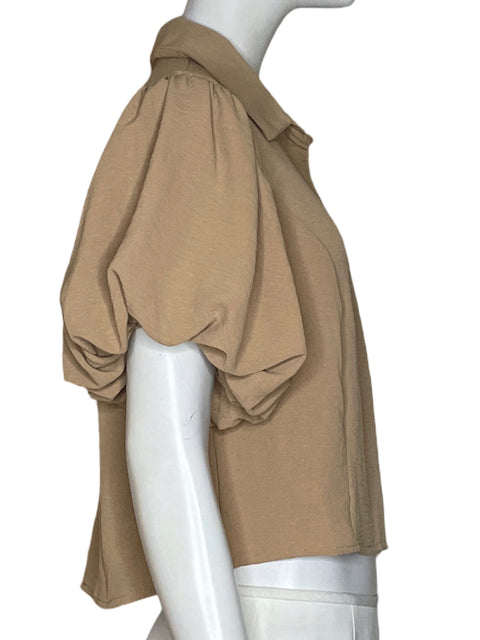 Blusa Hyfve Vuelos Beige - Talla M