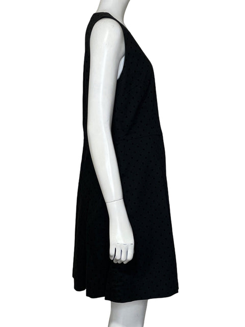 Vestido Gap Lunares Flockeados Negro - Talla 10