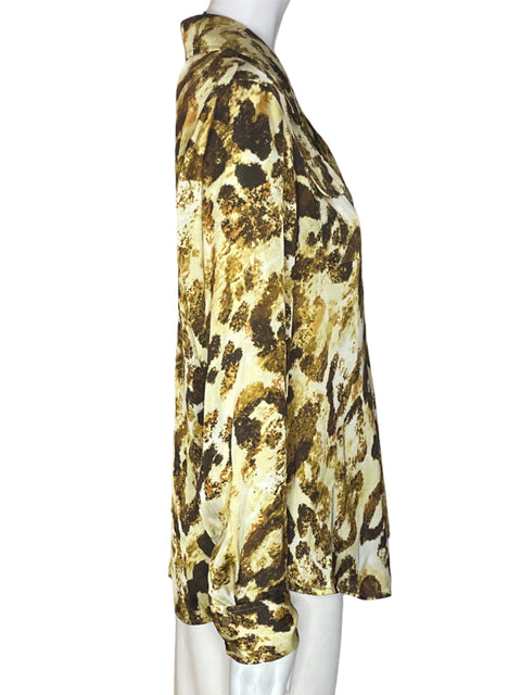 Blusa Jones New York Animal print Manga larga Marrón - Talla M