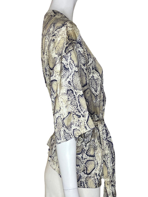 Blusa Bb Dakota Estampado Animal print Fajon Beige - Talla L