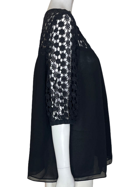 Blusa Jennifer Lopez Tejido Liso Manga corta Negro - Talla XL