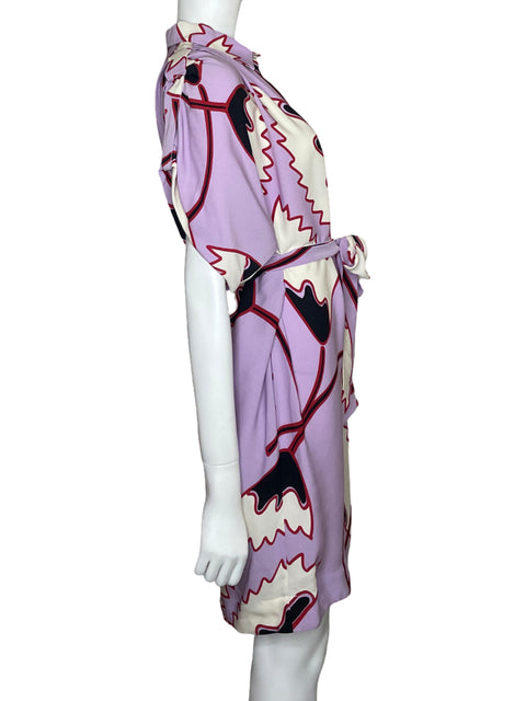 Vestido Diane Von Furstenberg Tulipán Morado - Talla 4