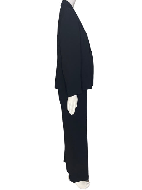 Conjunto Kasper Liso Abierto Manga larga Negro - Talla 10