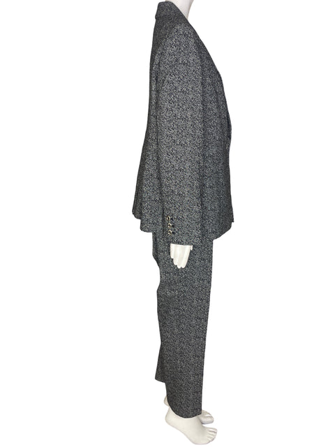 Conjunto Tahari Granulado Blazer/pantalon Gris - Talla 16