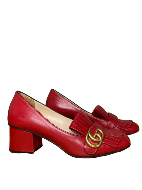 Zapato Gucci Marmot Loafer Tacón bajo Rojo - Talla 38