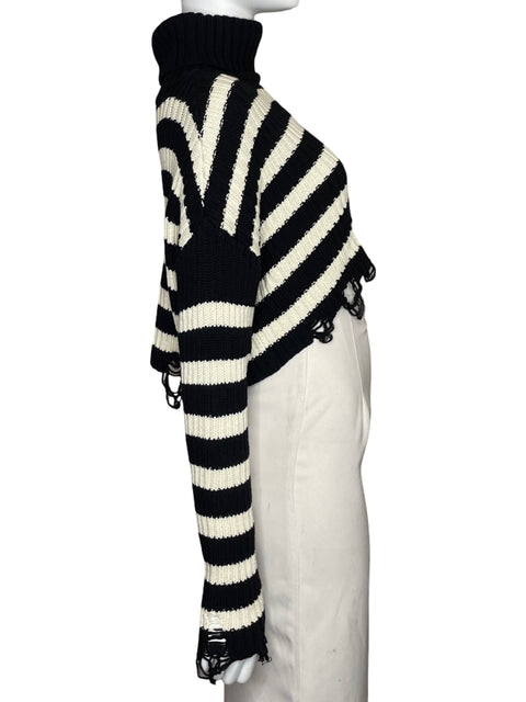Suéter Zara Knit Rayas Negro - Talla M