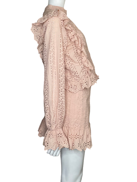 Set Tularosa Eyelet Falda+top Rosado - Talla L