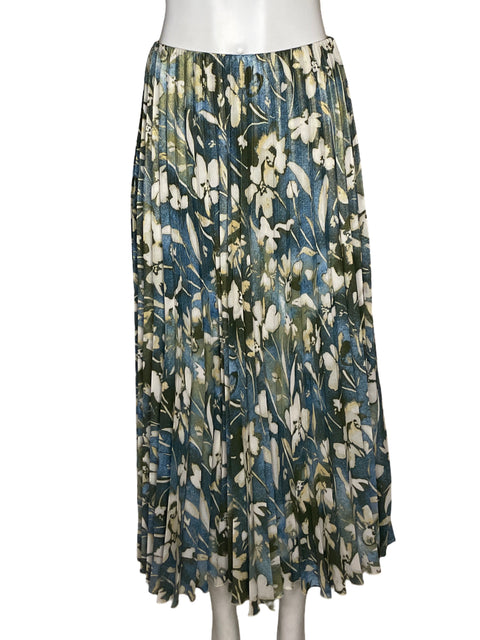 Conjunto Zara Estampado Floral Plisado Azul - Talla XS