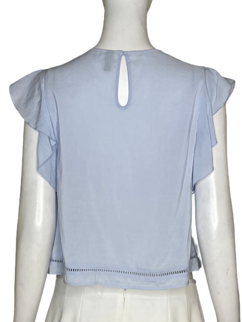 Blusa H&m Plisado Azul - Talla S