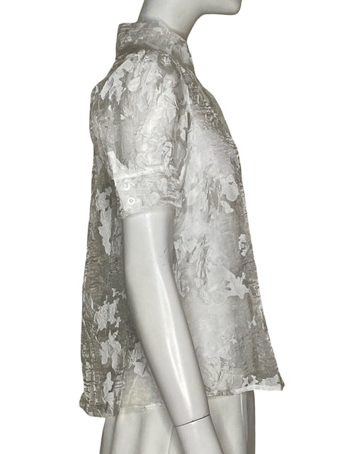 Blusa Blashe Encaje Transparente Blanco - Talla S