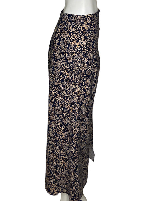 Falda Tesoro Tps Estampado Midi Azul - Talla S