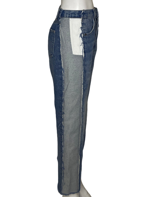 Jean Zara Bota Ancha Azul - Talla 36