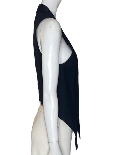 Chaqueta Zara Sin mangas Abierto Negro - Talla S