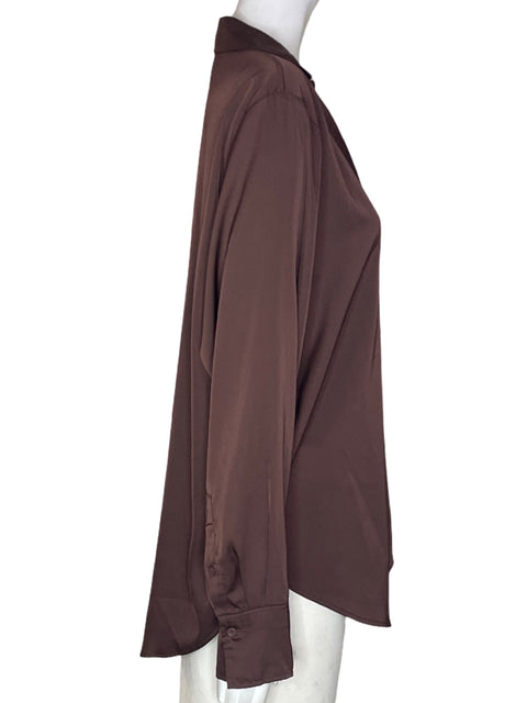Blusa Tesoro Tps Botones Manga larga Marrón - Talla M