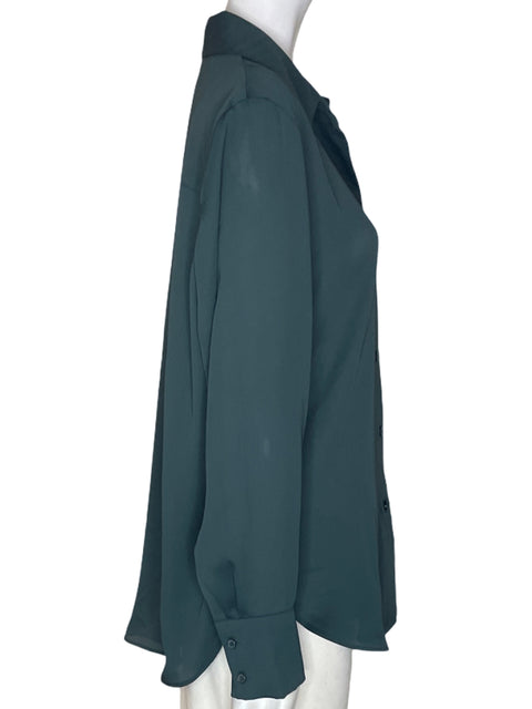 Blusa Tesoro Tps Liso Manga larga Botones Verde - Talla M