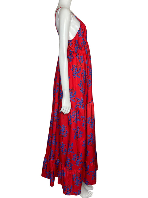 Vestido Jeremy Rose Maxi Floral Rojo - Talla XL