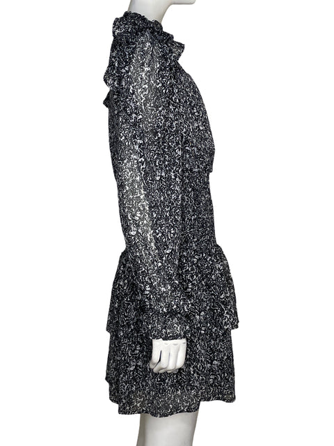 Vestido Via Vai Estampado Floral Negro - Talla L
