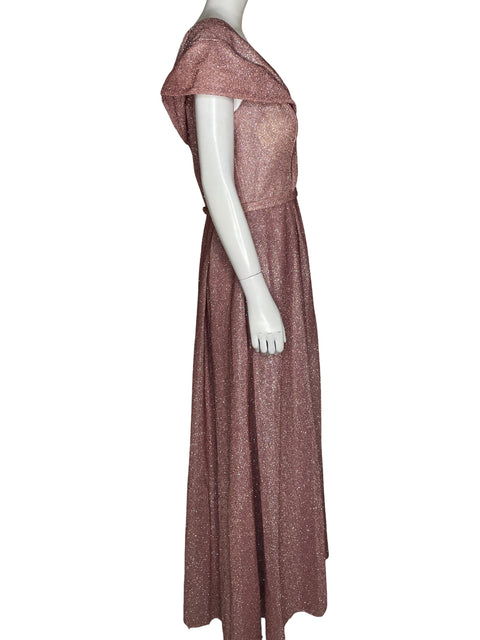Vestido De Fiesta Dylan & Davids Maxi Brillo Rosado - Talla 12
