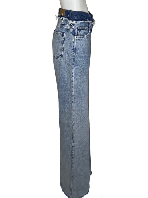 Jean Zara Vaqueros Wild Leg Azul - Talla 34