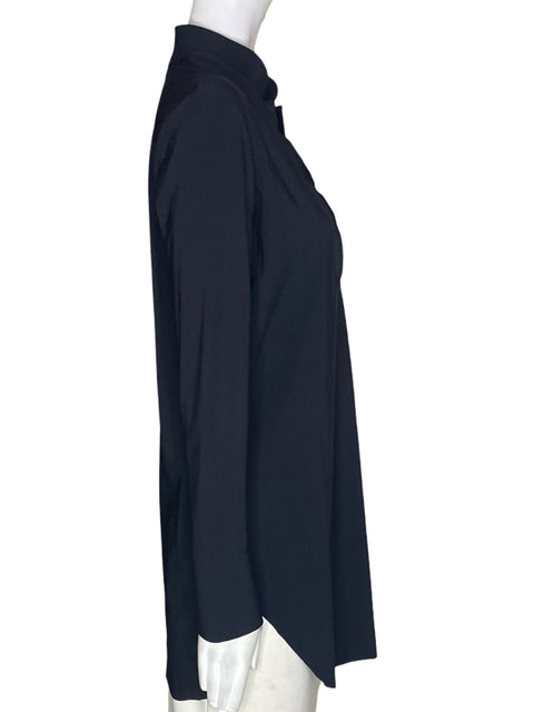 Blusa Chiara Boni Liso Plisado Manga larga Negro - Talla S