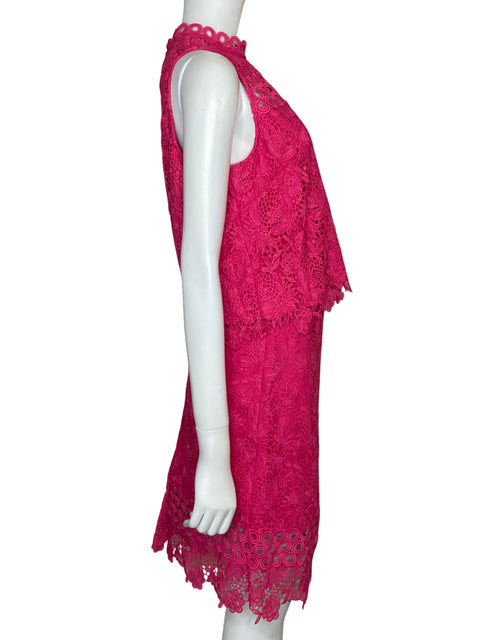 Set Tahari Falda+top Encaje Rosado - Talla 8