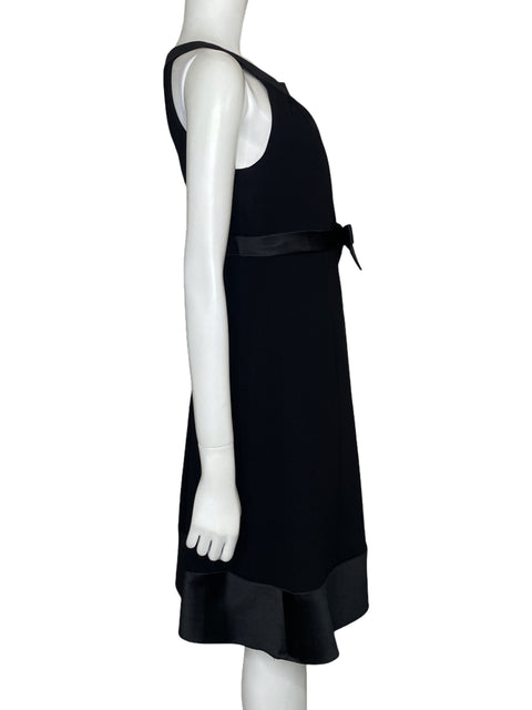 Vestido Tahari Plisado Negro - Talla 6