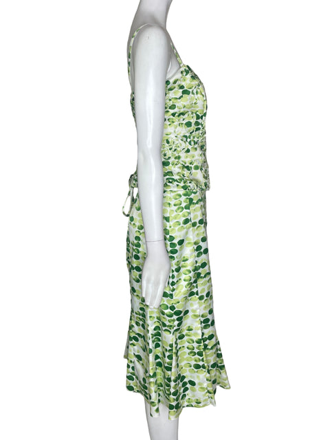 Conjunto Tesoro Tps Estampado Falda/blusa Tiras Verde - Talla 42