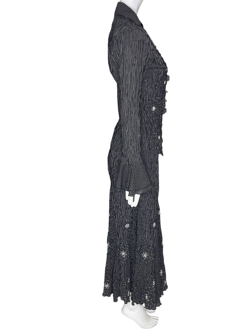 Conjunto Infinitif Rayas Estampado Ajustado Negro - Talla 42