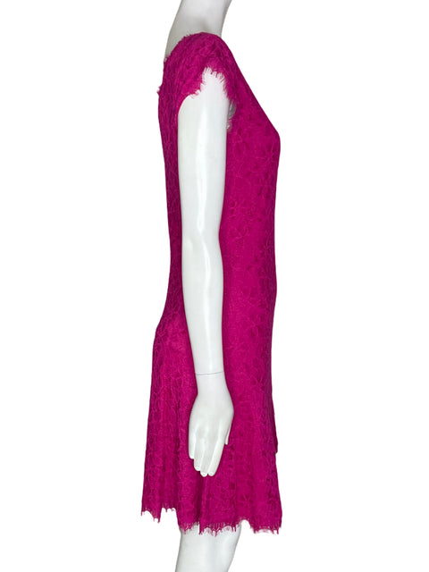 Vestido Diane Von Furstenberg Tejido Sin mangas Suelto Rosado - Talla 4