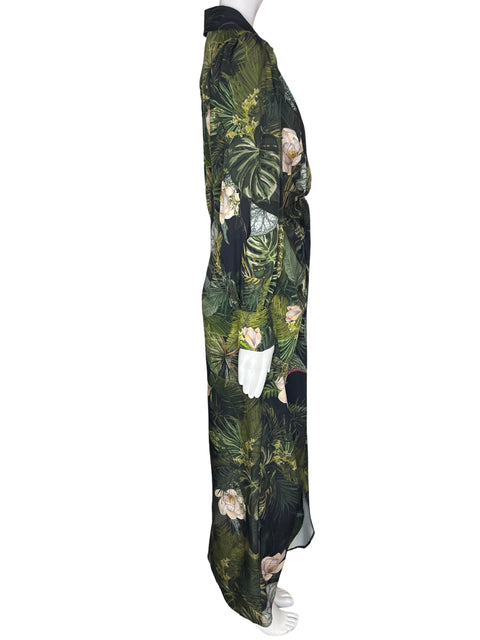 Vestido Vtch Maxi Fluido Abullonado Verde - Talla S