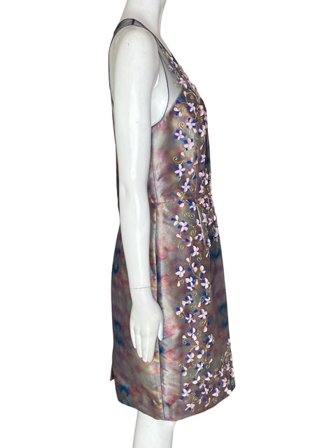 Vestido Noir Apliques Sin mangas Midi Rosado - Talla 8