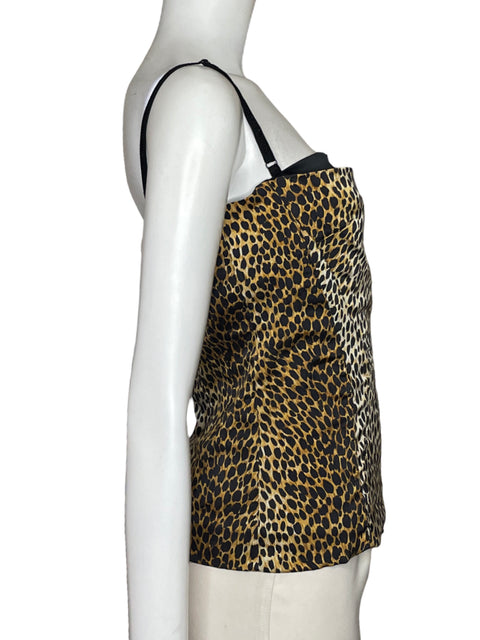 Blusa Dolce & Gabbana Bustier corset Leopard Marrón - Talla 46
