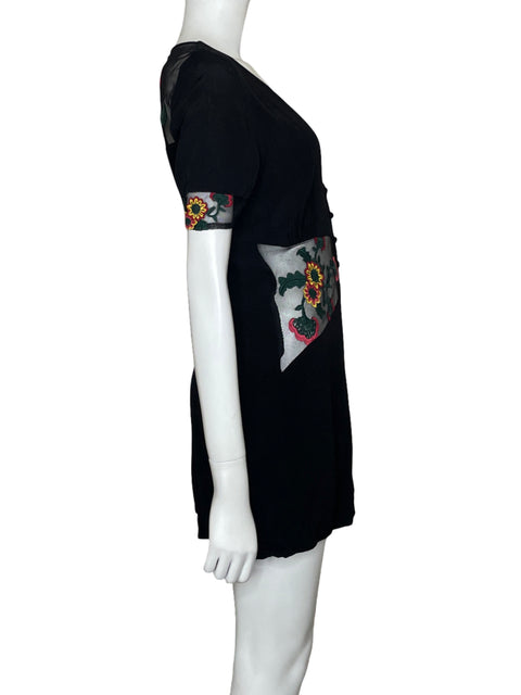 Romper For Love & Lemons Mesh Bordado Negro - Talla M