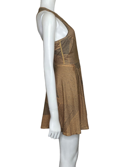 Vestido Nike Slim fit Rayas Amarillo - Talla M