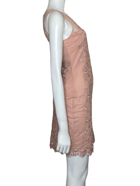 Vestido Bebe Bordado Mini Rosado - Talla S