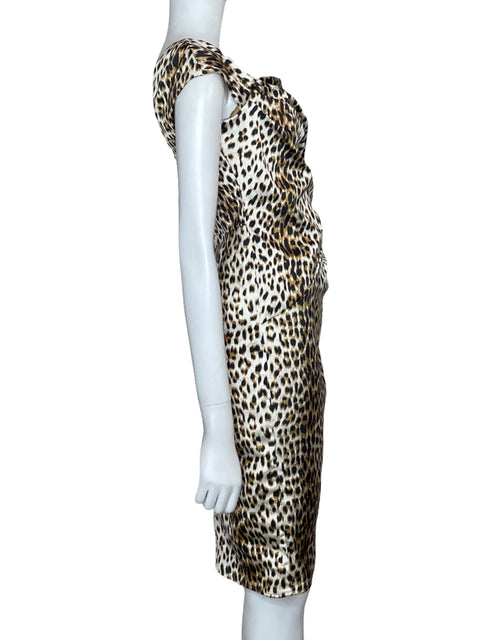 Vestido Tadashi Shoji Animal print Blanco - Talla 4